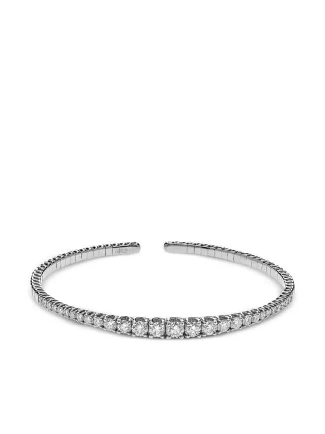 Jewels Aficionado Jewels Aficionado 18kt white gold diamond cuff bracelet - Silverの商品画像