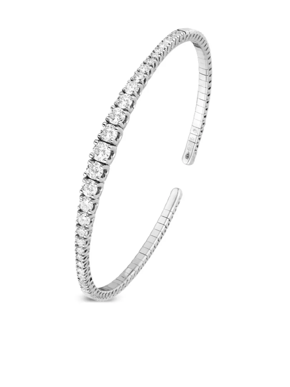 Jewels Aficionado 18kt white gold diamond cuff bracelet - Silver - 画像2