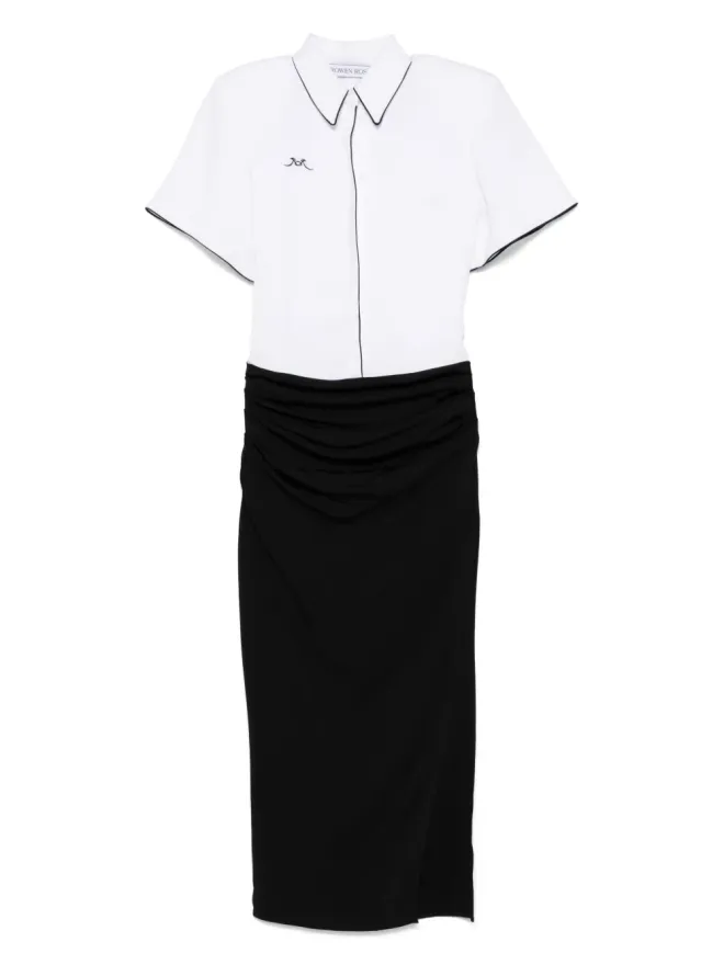 Rowen Rose Rowen Rose ツートーンミディドレスの商品画像