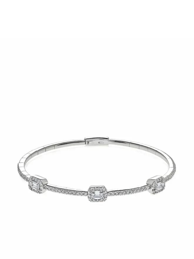 Jewels Aficionado Jewels Aficionado 18Kホワイトゴールド ダイヤモンド バングルブレスレットの商品画像