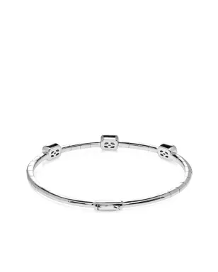 Jewels Aficionado 18Kホワイトゴールド ダイヤモンド バングルブレスレット - サムネイル3