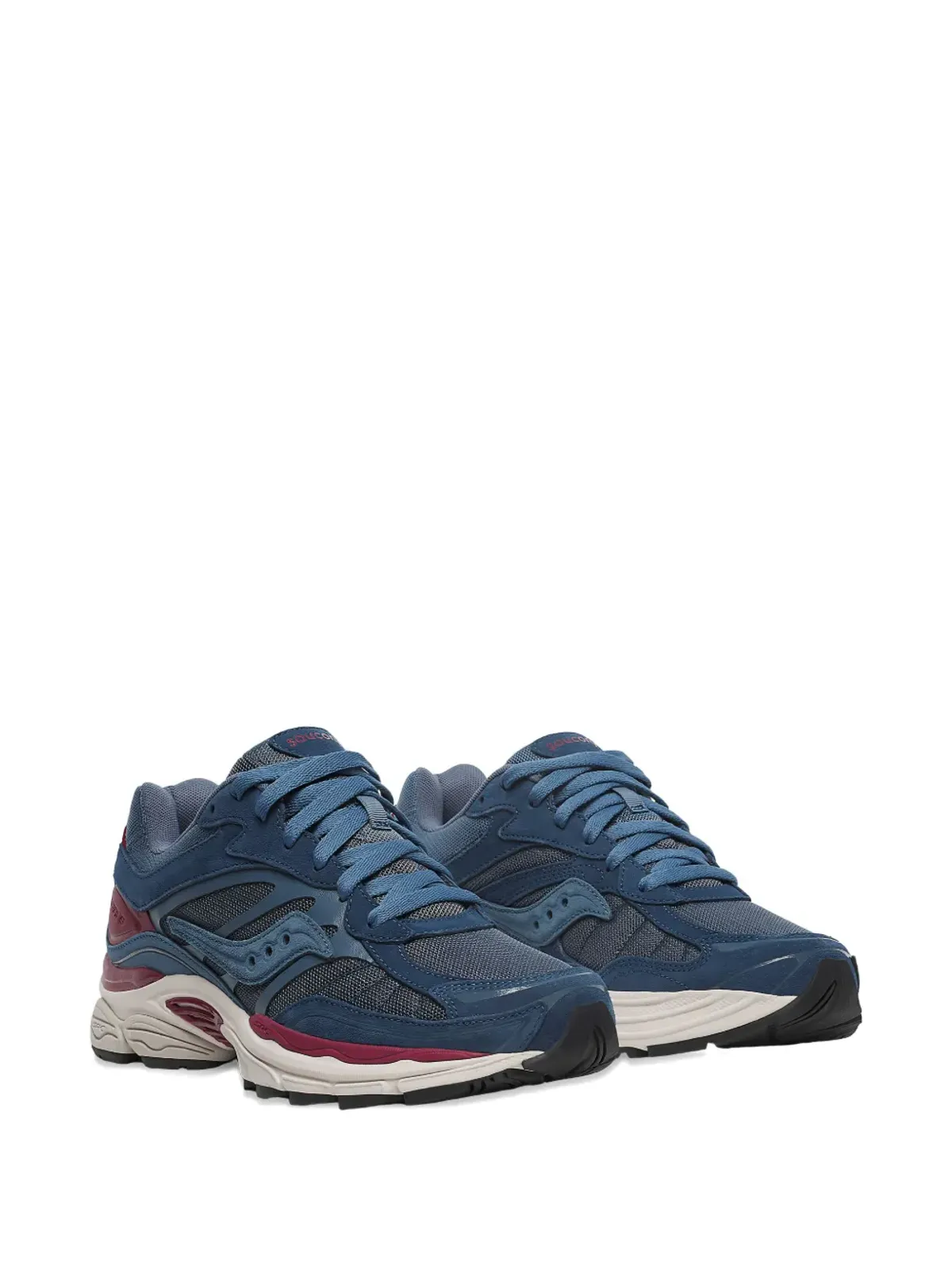 Saucony ProGrid Omni 9 Premium ネイビー/バーガンディ スニーカー - 画像2