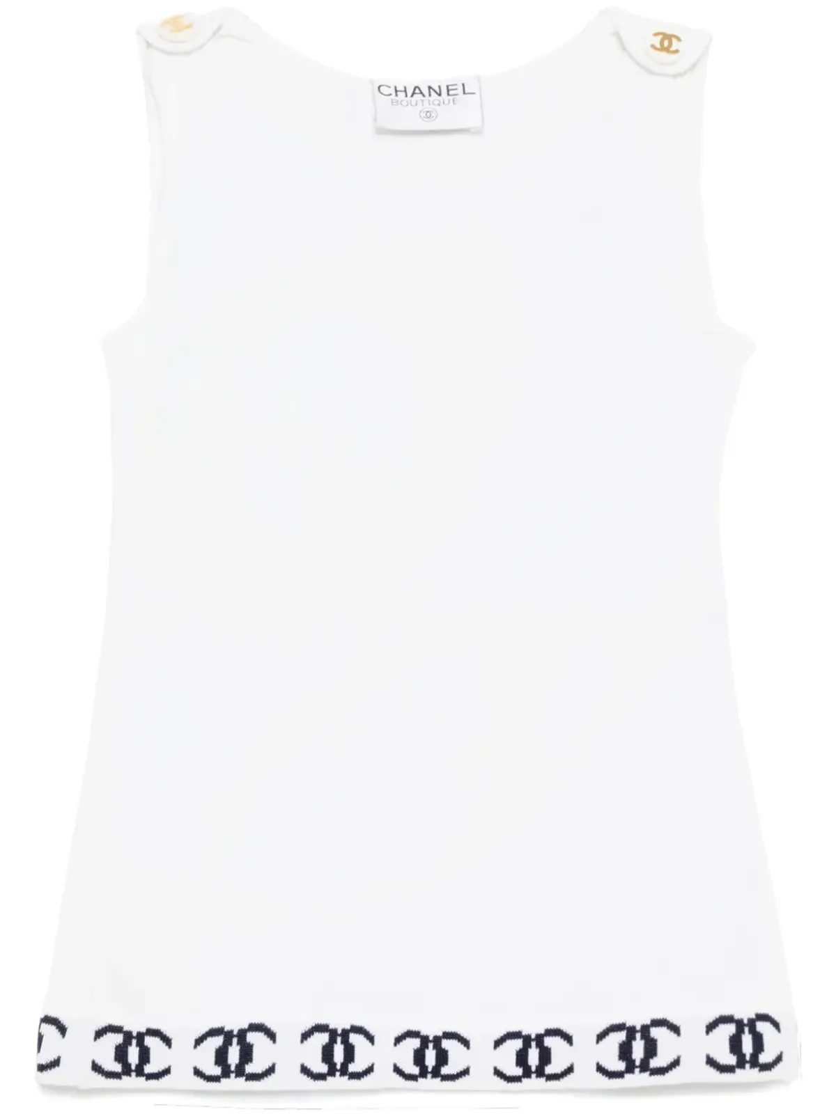 CHANEL Pre-Owned ノースリーブトップ - White - 画像1