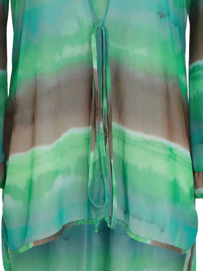 Amir Slama Amir Slama x Jade Picon テュール ビーチカバーアップ - グリーンの商品画像