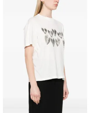 ANINE BING Cade Hearts Tシャツ - ホワイト - サムネイル3