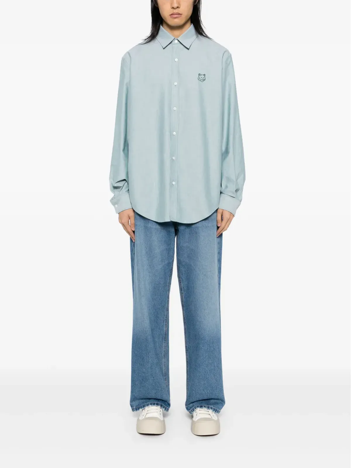 Maison Kitsuné コントゥール フォックスヘッド スケートシャツ - 画像2