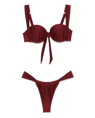 Noire Swimwear マホガニー・ビキニセット - レッド - サムネイル1