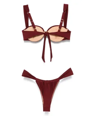 Noire Swimwear マホガニー・ビキニセット - レッド - サムネイル2