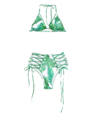 Noire Swimwear 葉柄プリントビキニ - サムネイル1