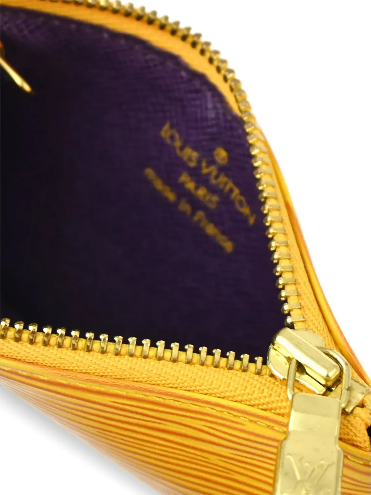 Louis Vuitton ビンテージ 1994年頃 ポシェット・クレ コイン ウォレット - イエロー - 画像4