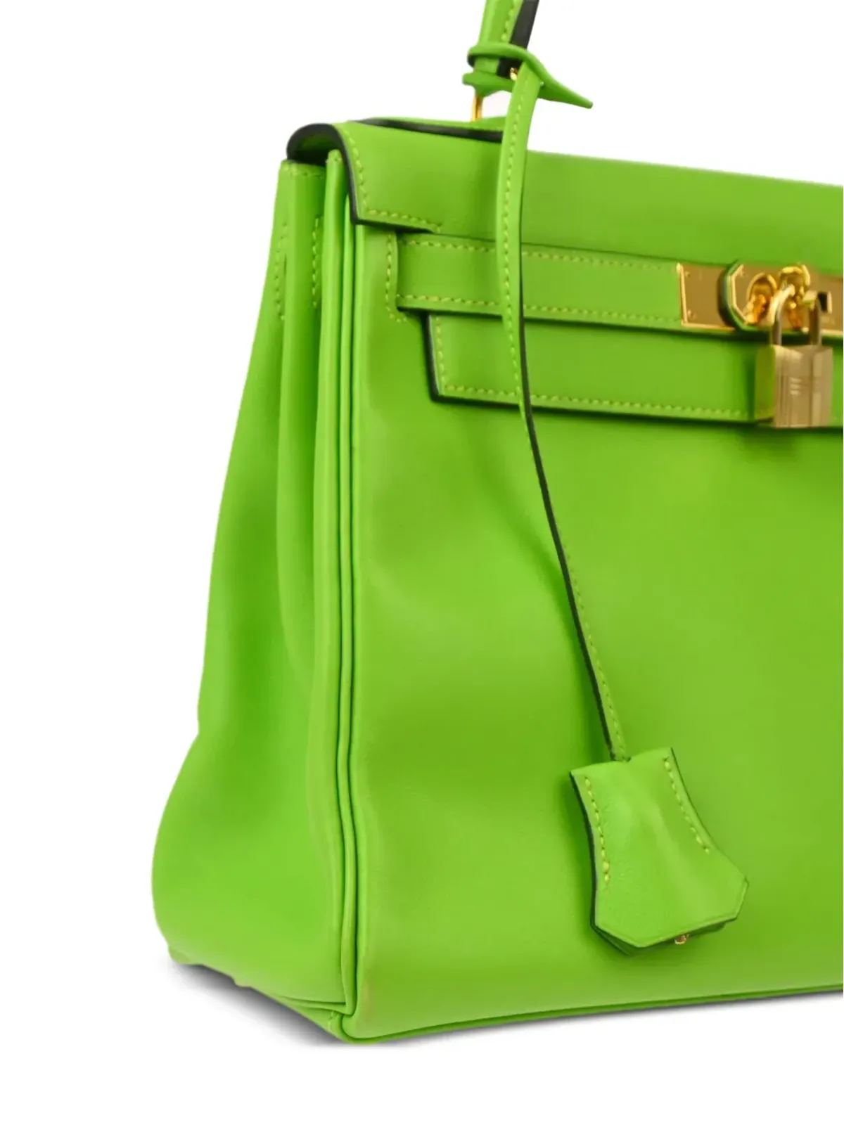Hermès ビンテージ ケリー28 ツーウェイバッグ - グリーン - 画像3