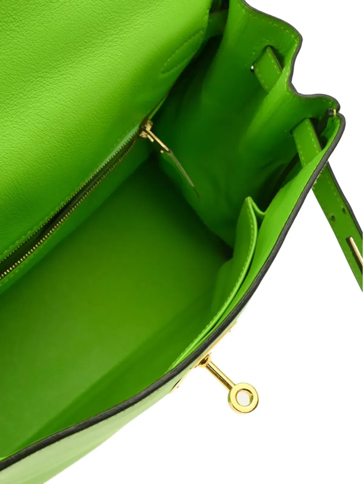 Hermès ビンテージ ケリー28 ツーウェイバッグ - グリーン - 画像4