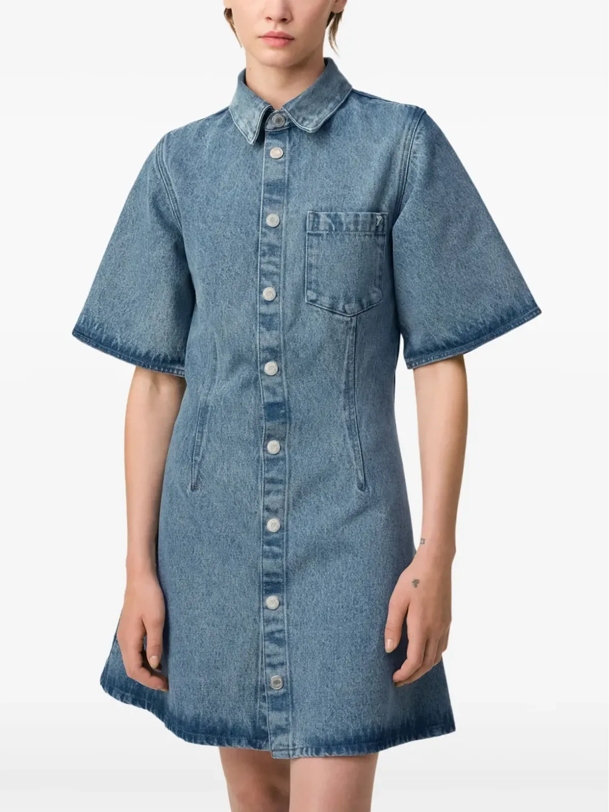 AMI Paris ショートスリーブシャツドレス - 画像5