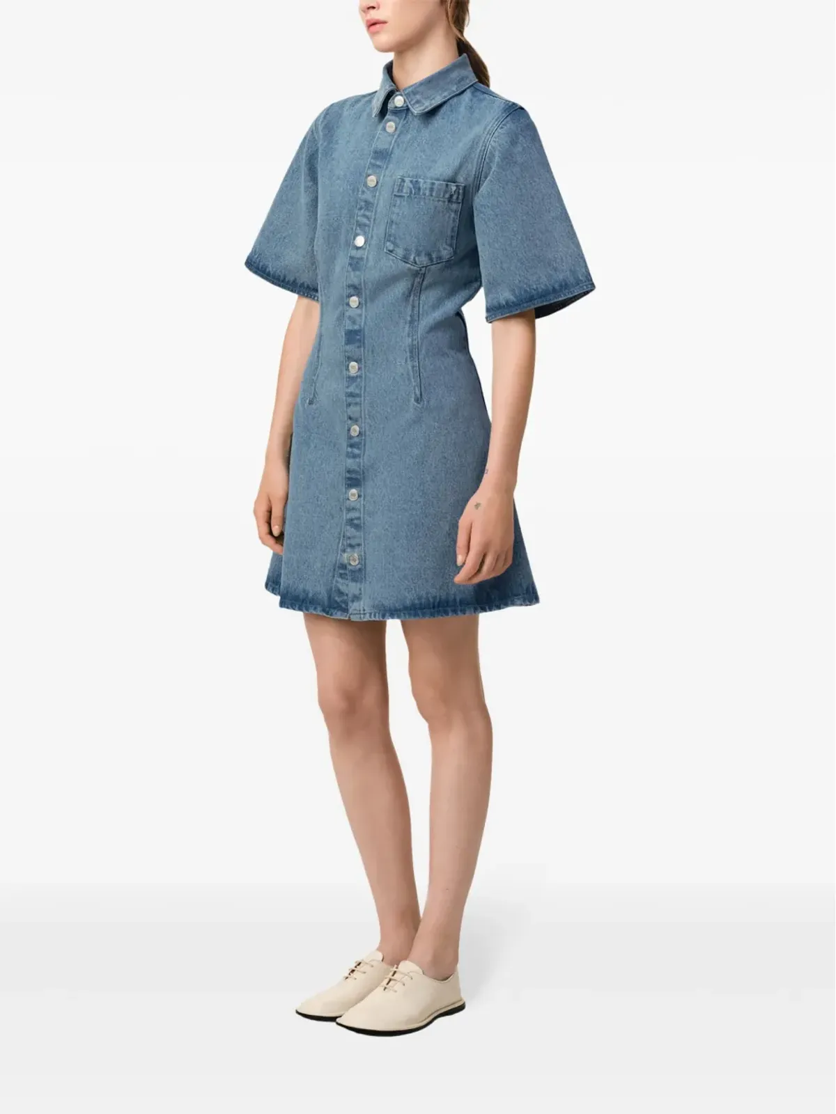 AMI Paris ショートスリーブシャツドレス - 画像3