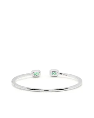 Jewels Aficionado エメラルドとダイヤモンドのカフブレスレット - シルバー - サムネイル3