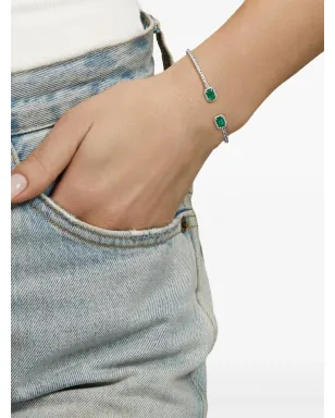 Jewels Aficionado エメラルドとダイヤモンドのカフブレスレット - シルバー - サムネイル4