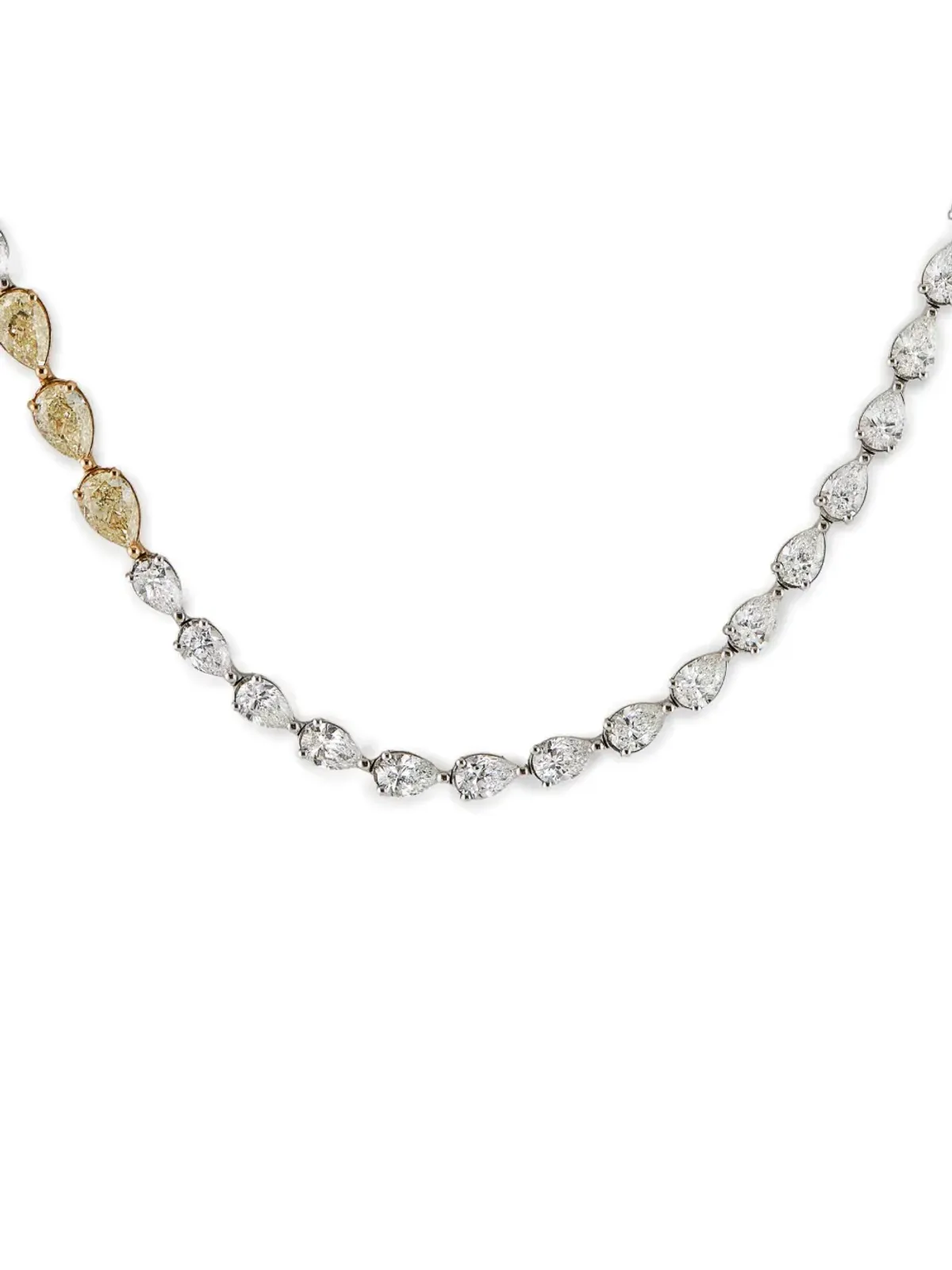 Jewels Aficionado 18ktホワイトゴールド リヴィエール テニスネックレス - 画像1