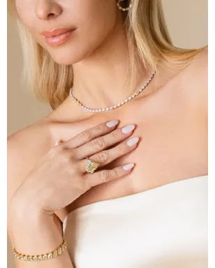 Jewels Aficionado 18ktホワイトゴールド リヴィエール テニスネックレス - サムネイル5