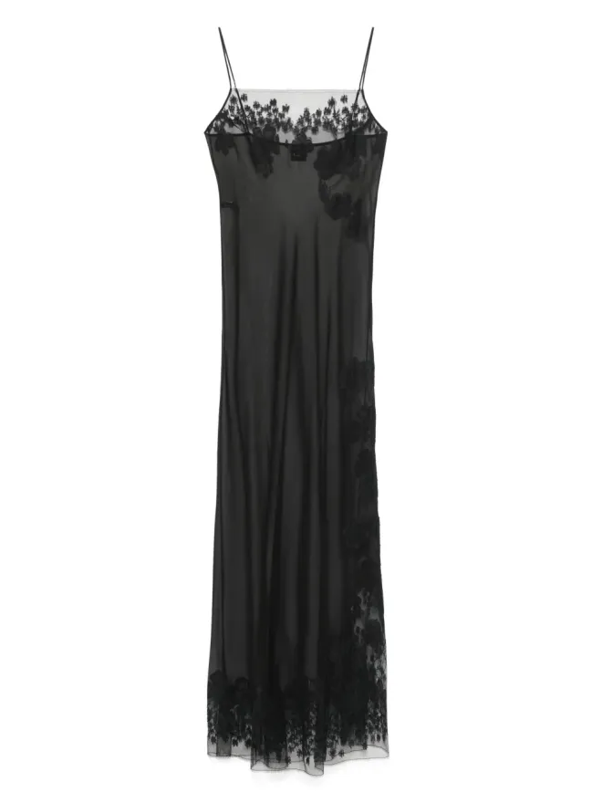 Carine Gilson Carine Gilson レースディテール・オーガンザ・ナイトドレスの商品画像
