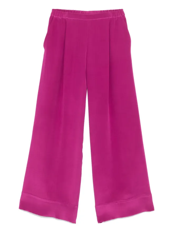 Carine Gilson Carine Gilson サテン地ワイドレッグ パジャマパンツの商品画像