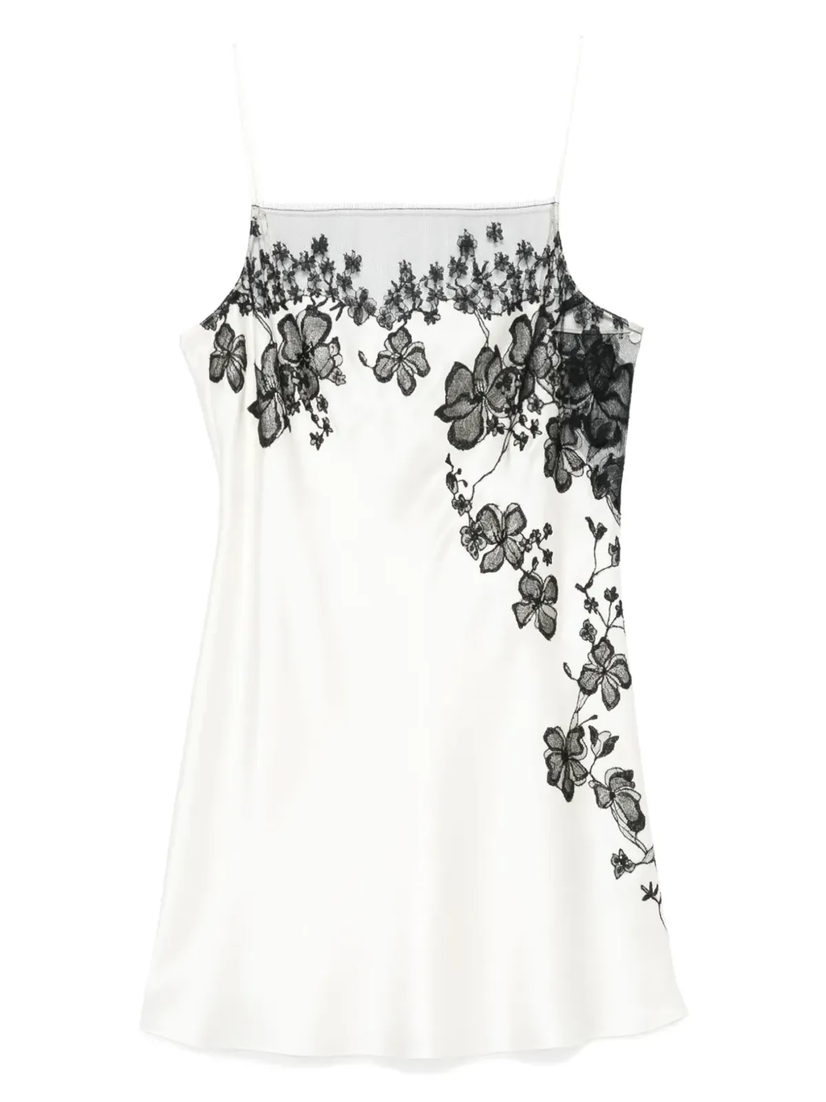 Carine Gilson レースディテールのシルクスリップドレス - 画像1