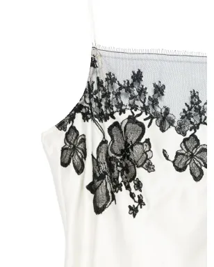 Carine Gilson レースディテールのシルクスリップドレス - サムネイル3