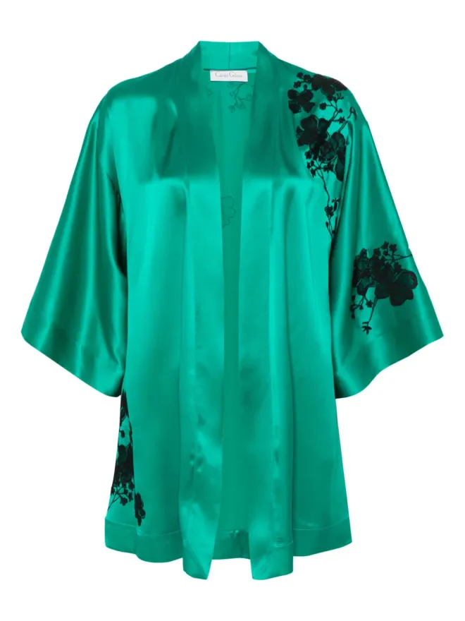 Carine Gilson Carine Gilson レースディテールのローブの商品画像