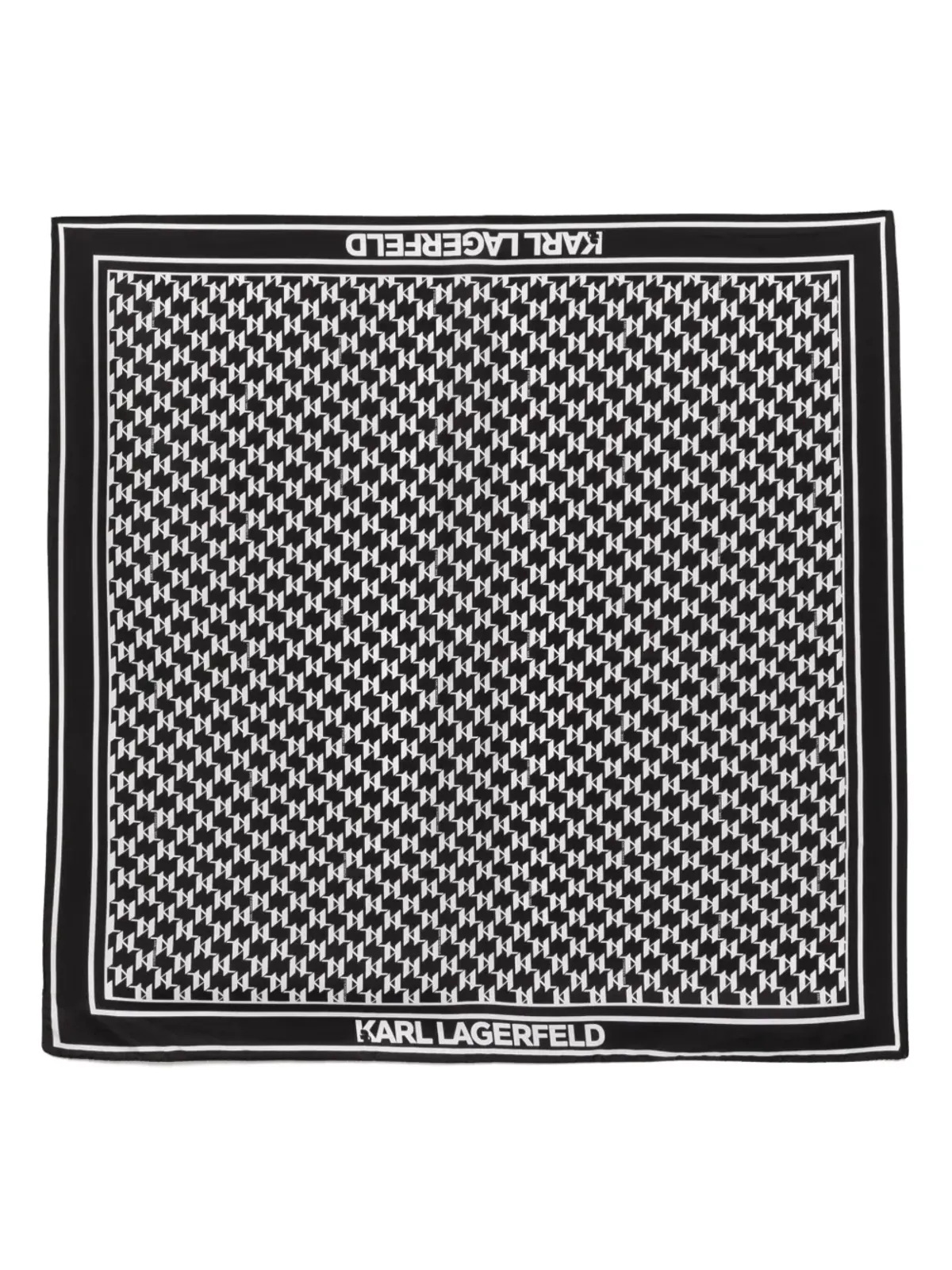 Karl Lagerfeld モノグラムシルクスカーフ - 画像1