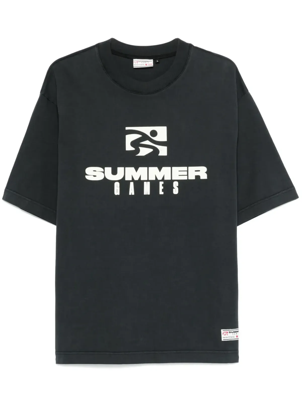 SUMMER GAMES ロゴプリントTシャツ - ブラック - 画像1
