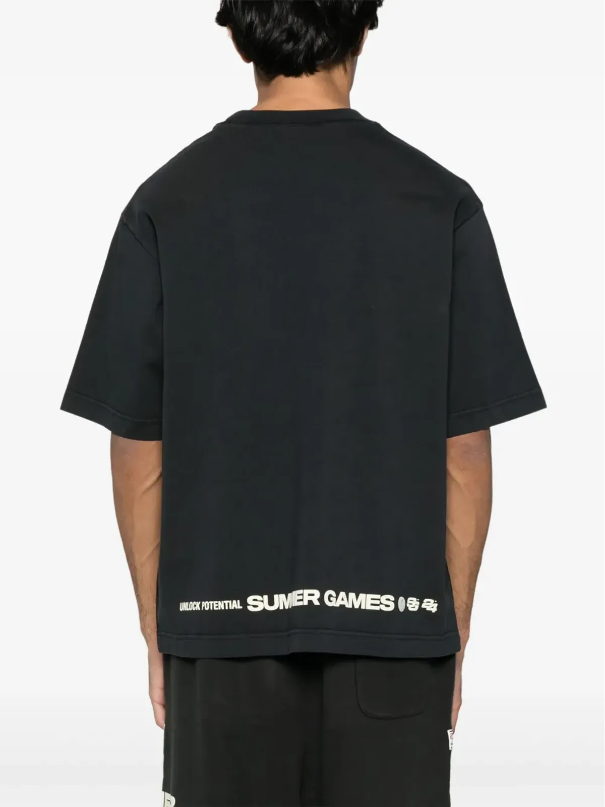 SUMMER GAMES ロゴプリントTシャツ - ブラック - 画像3