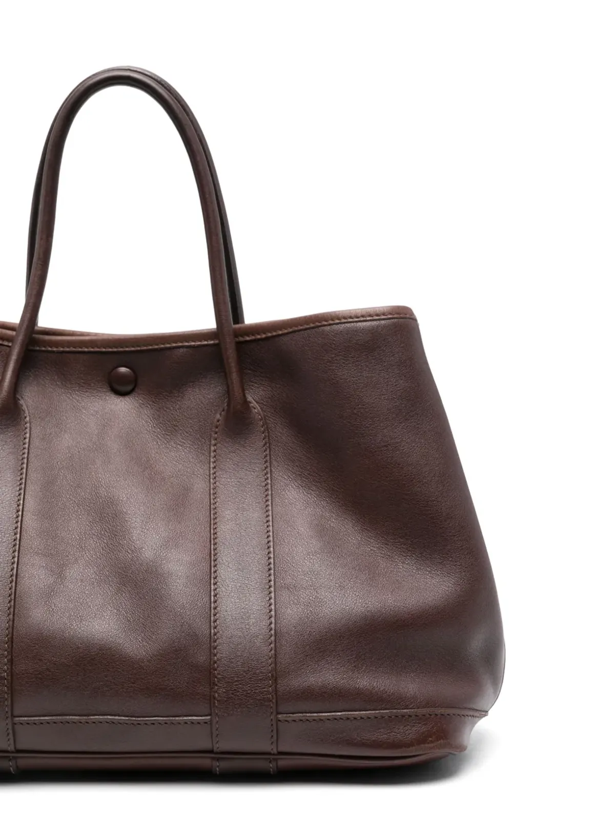  Hermès ビンテージ 2005年 ガーデンパーティー トートバッグ - ブラウン - 画像4