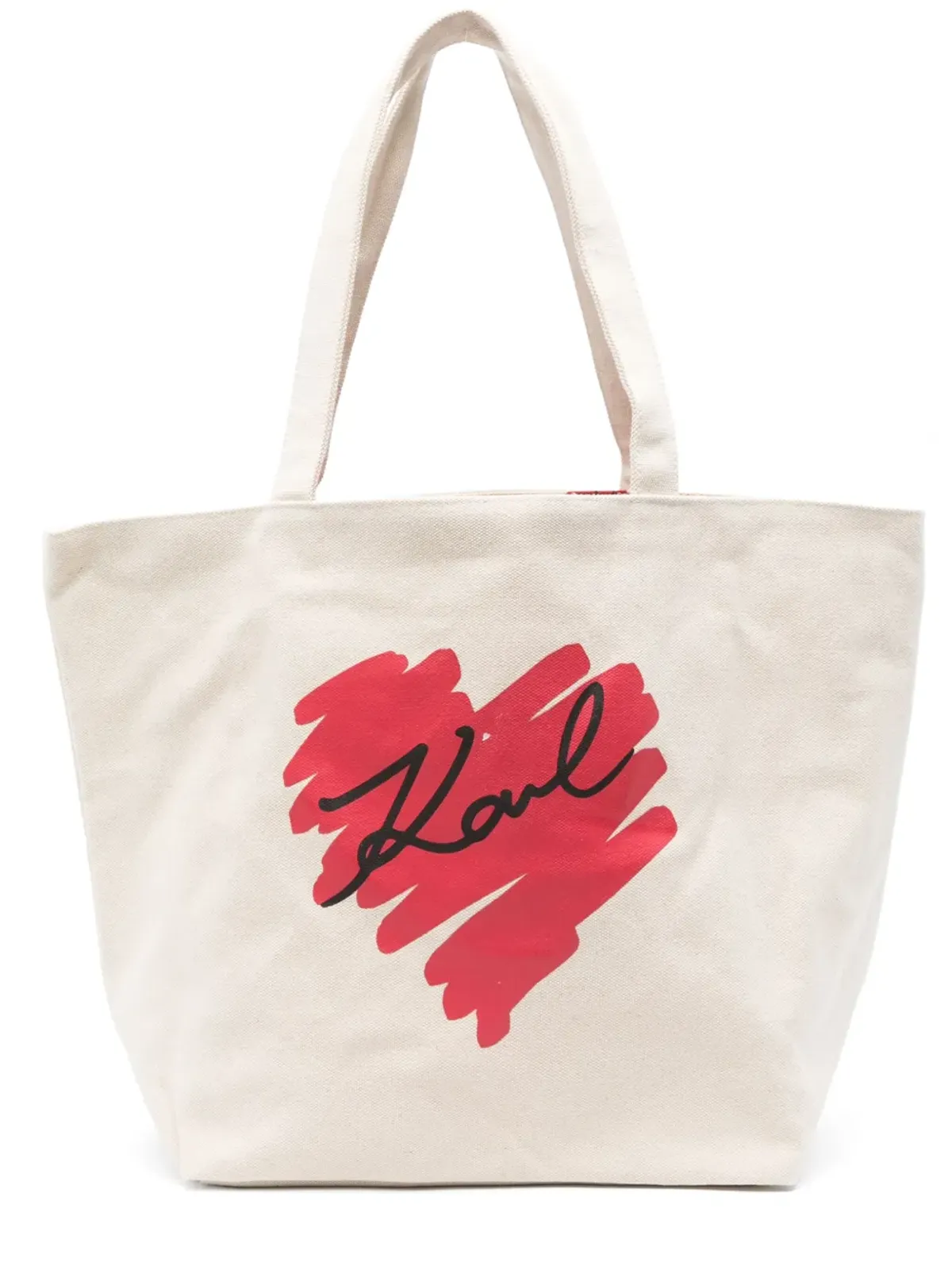 Karl Lagerfeld K/Hearts リバーシブル トートバッグ - ネュートラル - 画像1