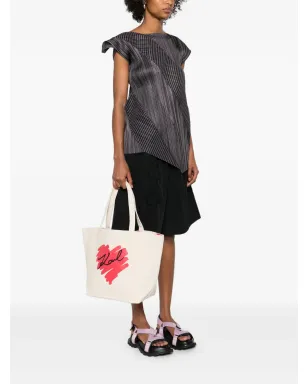 Karl Lagerfeld K/Hearts リバーシブル トートバッグ - ネュートラル - サムネイル2