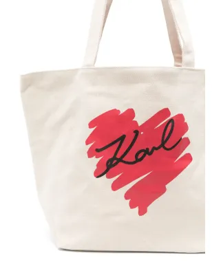Karl Lagerfeld K/Hearts リバーシブル トートバッグ - ネュートラル - サムネイル4