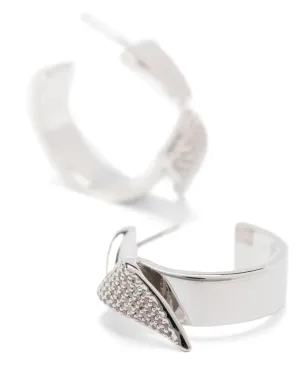 Eddie Borgo パヴェ折りたたみフープイヤリング - サムネイル3