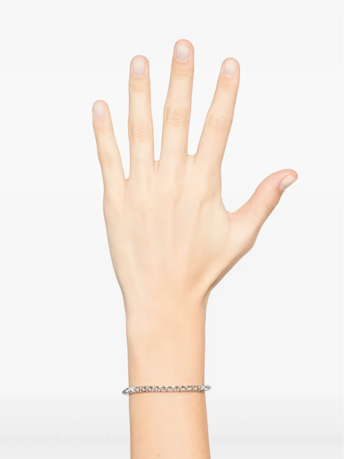 Eddie Borgo パヴェ ピラミッド テニス ブレスレット - Silver - 画像2
