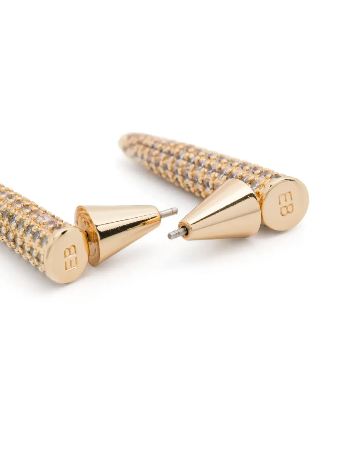 Eddie Borgo 小さなパヴェ スパイク イヤリング - ゴールド - 画像3