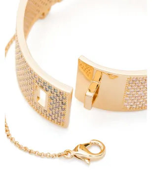 Eddie Borgo 12Kイエローゴールド パヴェ セーフティチェーン カフ - サムネイル3