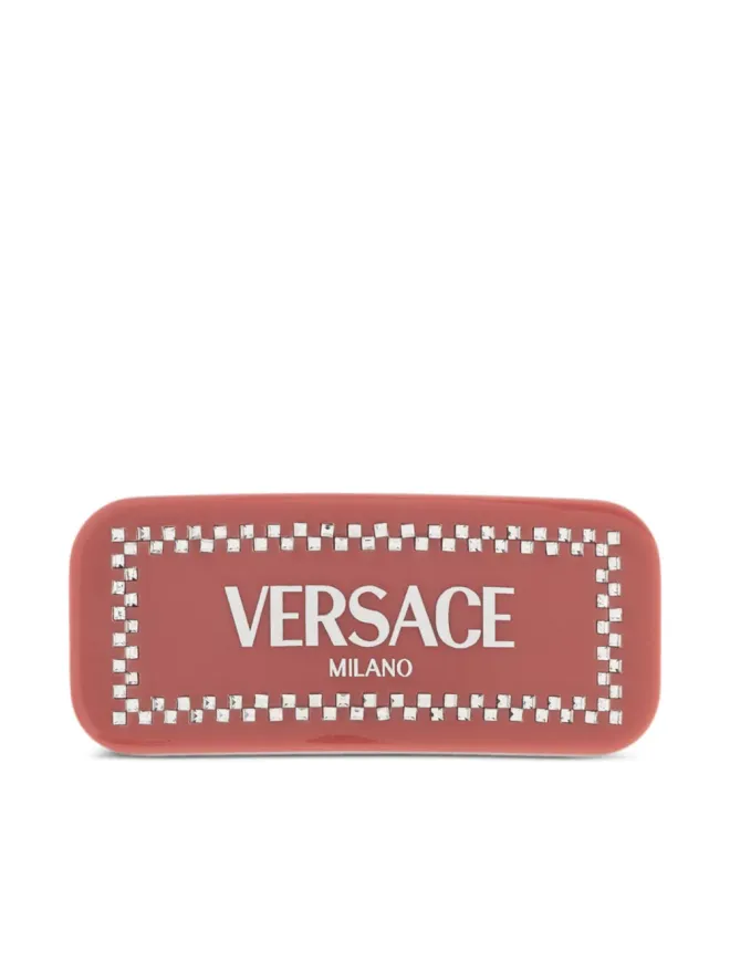 VERSACE Versace 左クリスタルヘアクリップ - ピンクの商品画像