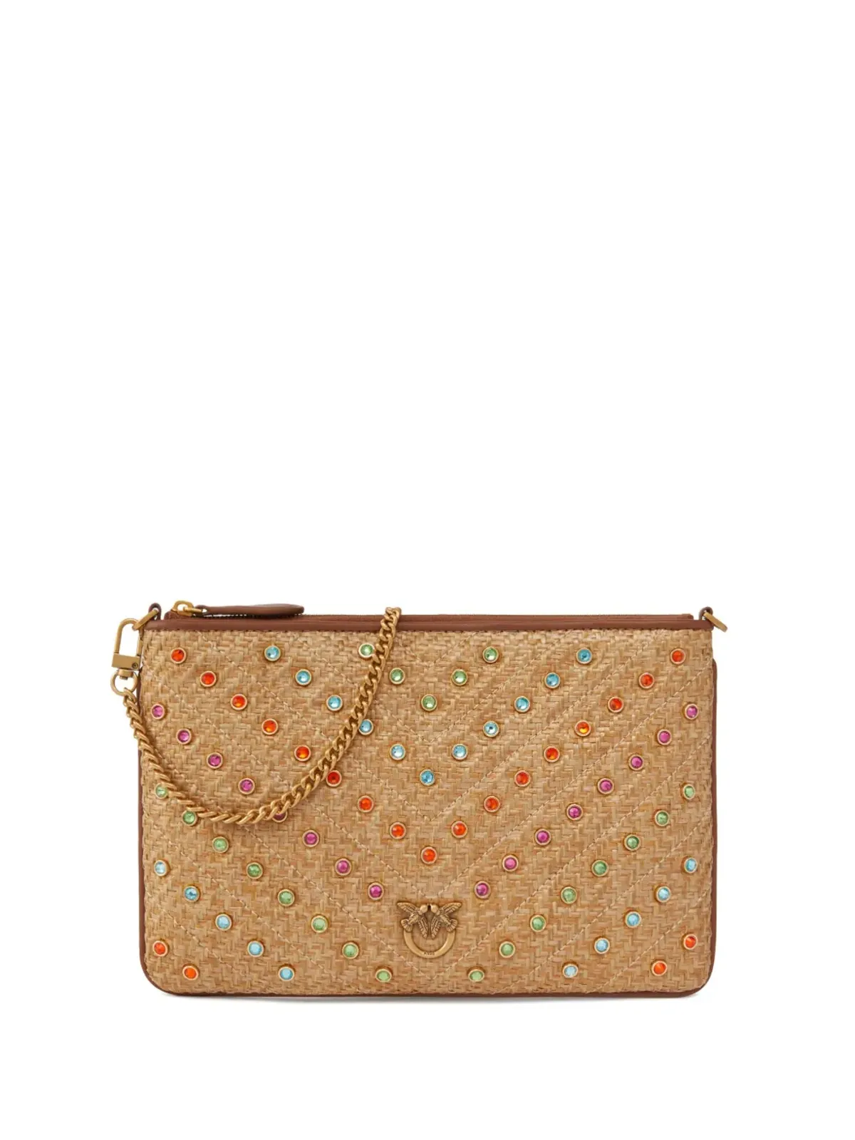 PINKO ラインストーン装飾のクラッチバッグ - ネュートラルカラー - 画像1