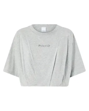PINKO ロゴ刺繍 Tシャツ - グレー - サムネイル1