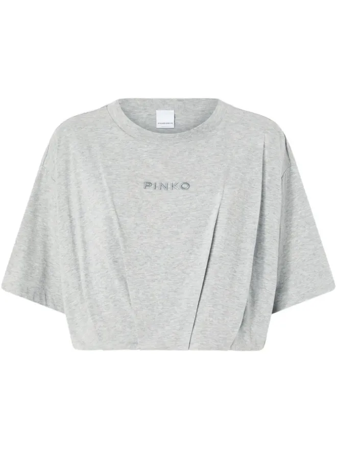 PINKO PINKO ロゴ刺繍 Tシャツ - グレーの商品画像