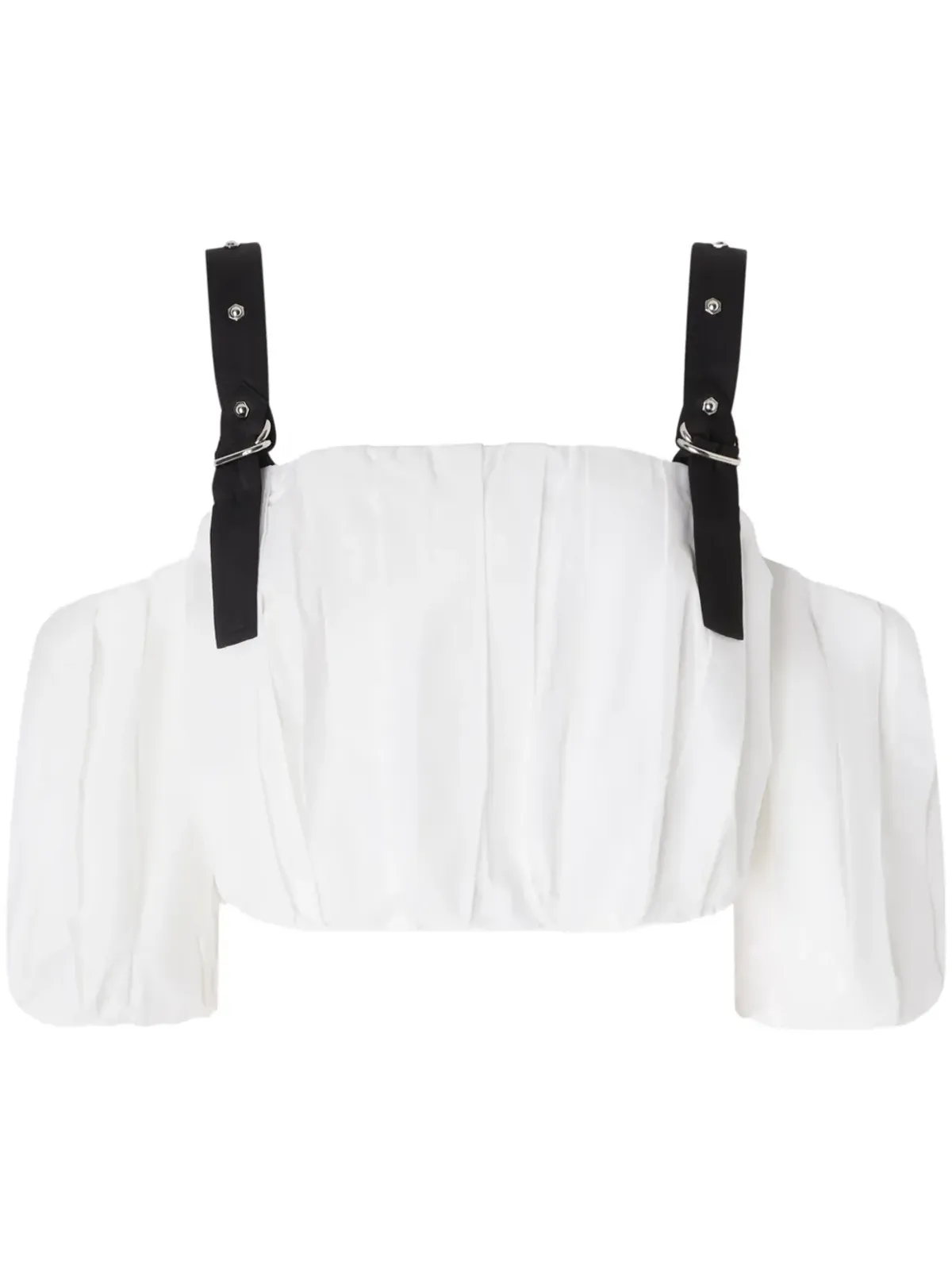 PINKO 調整可能なクロップトップ - ホワイト - 画像1