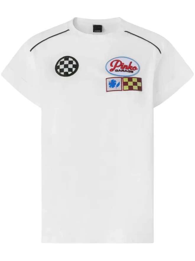 PINKO PINKO ロゴアップリケ Tシャツ - ホワイトの商品画像