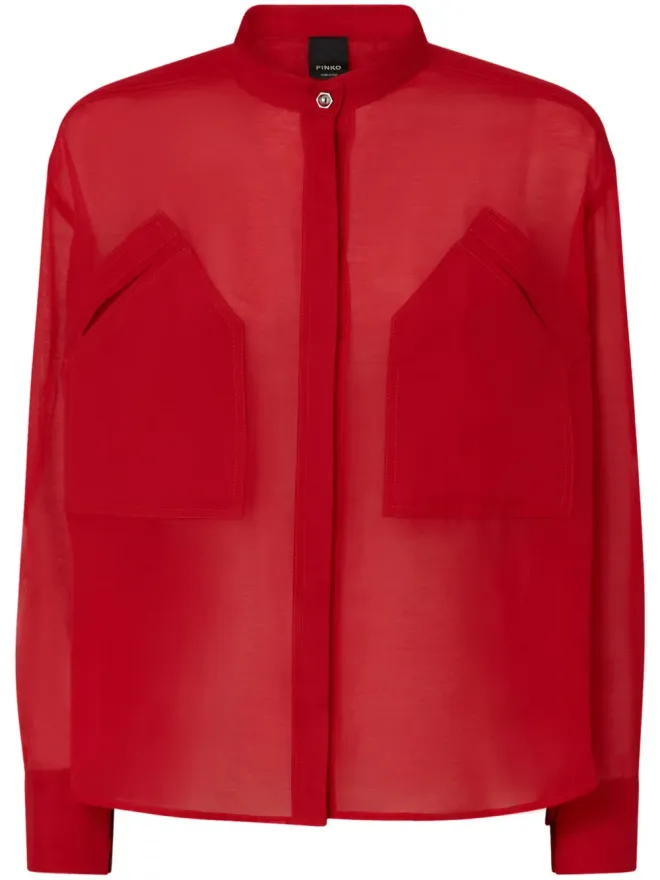 PINKO PINKO チェストポケットシャツ レッドの商品画像