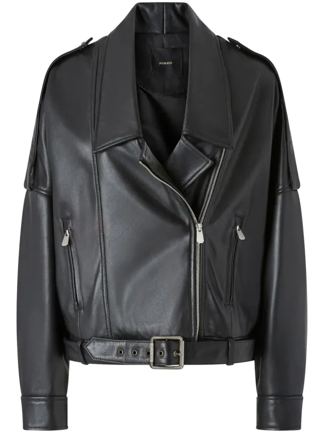 PINKO PINKO ドロップショルダー バイカージャケットの商品画像