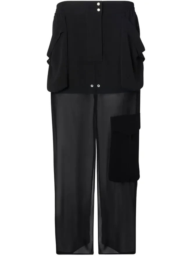 PINKO PINKO ジョーゼット素材のマキシスカート ブラックの商品画像