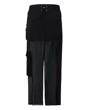 PINKO ジョーゼット素材のマキシスカート ブラック - サムネイル2