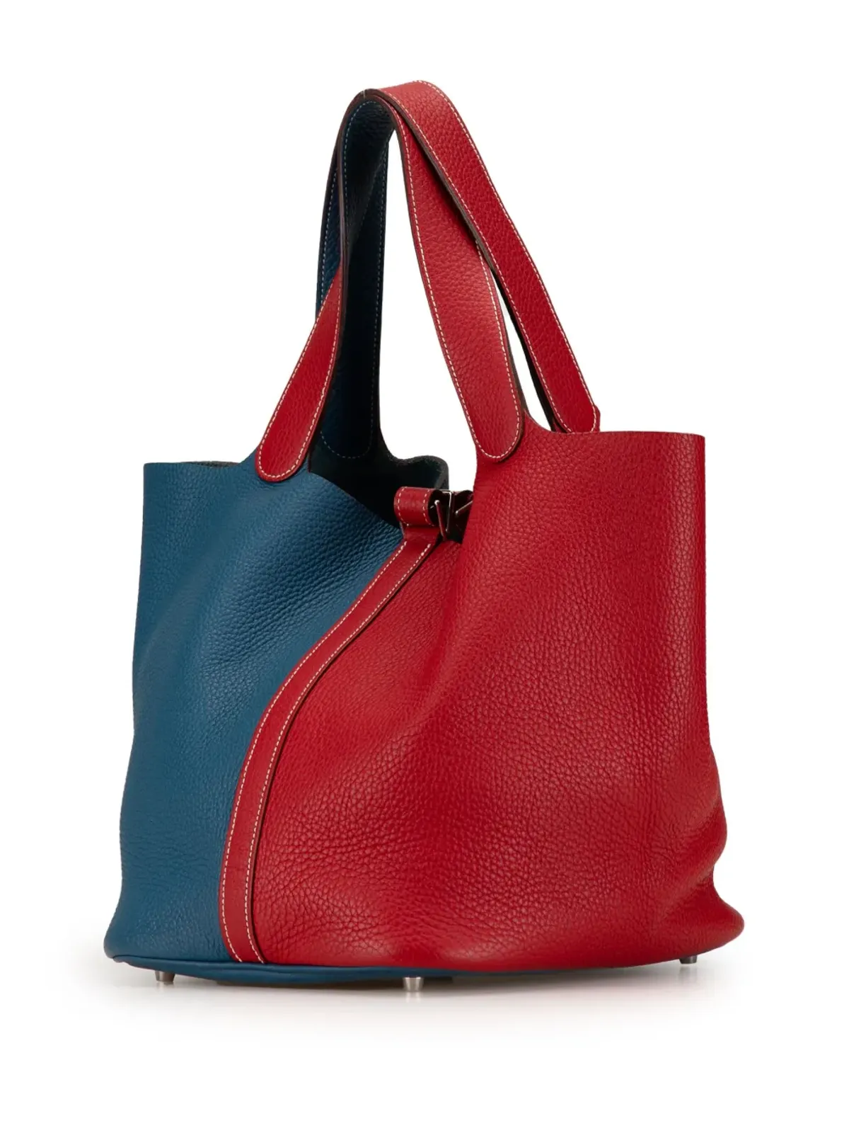 Hermès ビンテージ 2012 バイカラー Clemence Picotin Lock 22 ハンドバッグ - Blue - 画像3