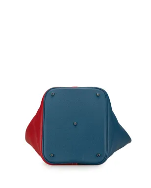 Hermès ビンテージ 2012 バイカラー Clemence Picotin Lock 22 ハンドバッグ - Blue - サムネイル4